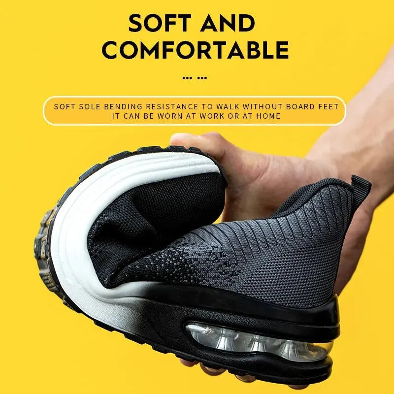 Air Cushion Steel Toe Work Safety Shoes