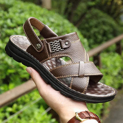 Non-slip Leather Men's Sandals