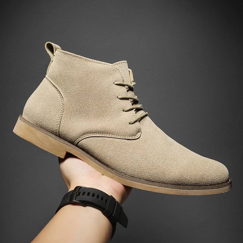 British Style Suede Ankle Boots