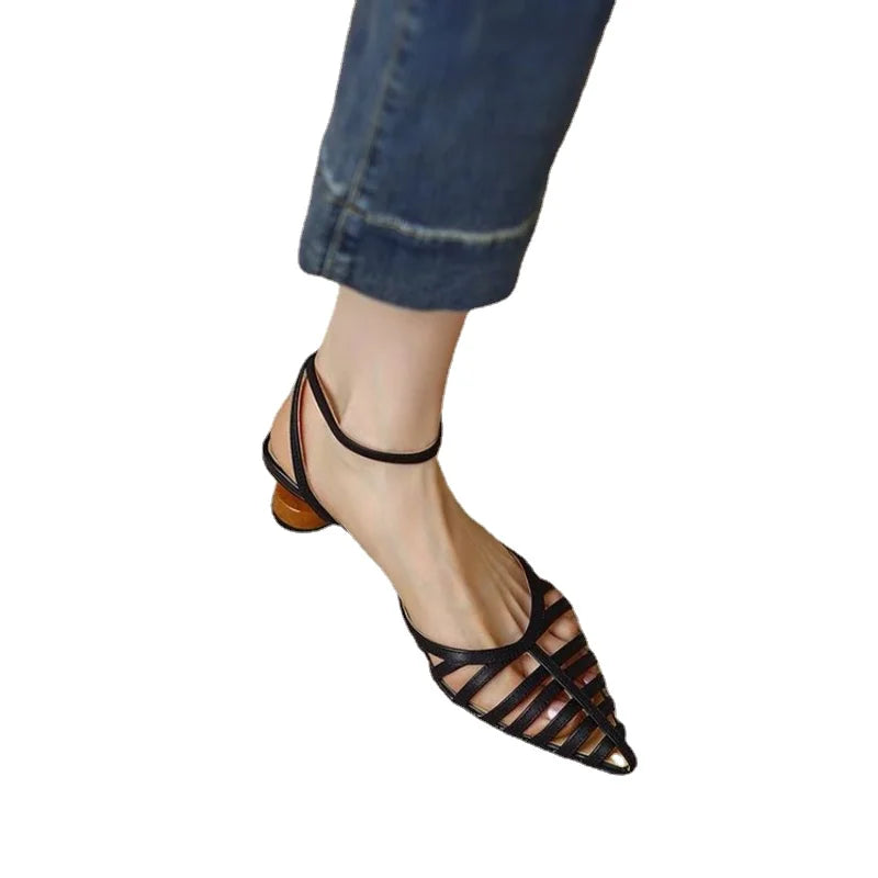 Elegant Point High Heels - Women's Pointed Toe Sandals for Summer Party & Office Wear