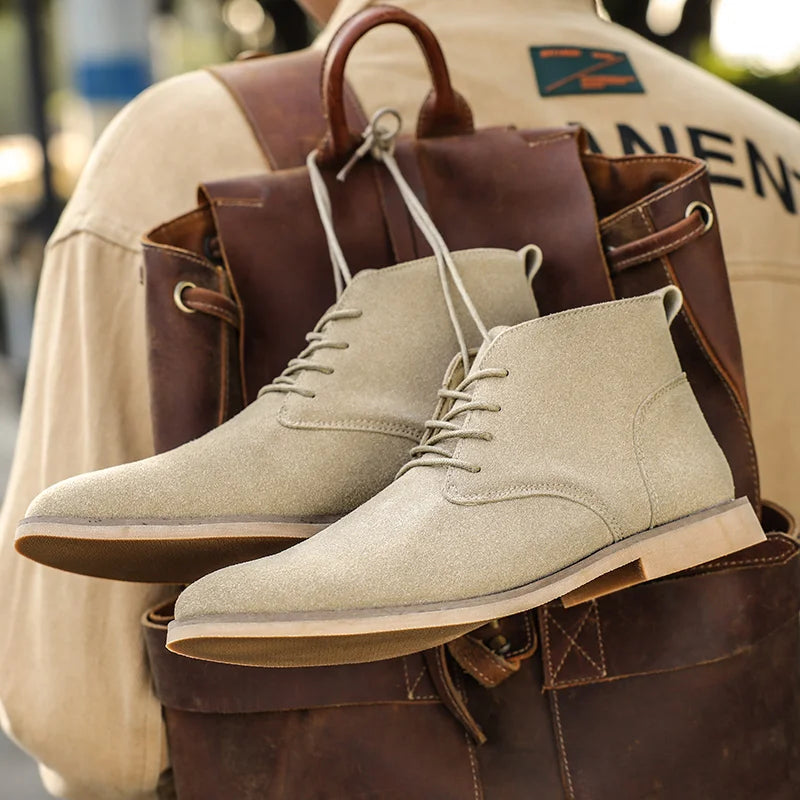 British Style Suede Ankle Boots